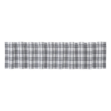 Sawyer Mill Black Plaid Valance Curtain 16x90 VHC Brands - The Fox Decor
